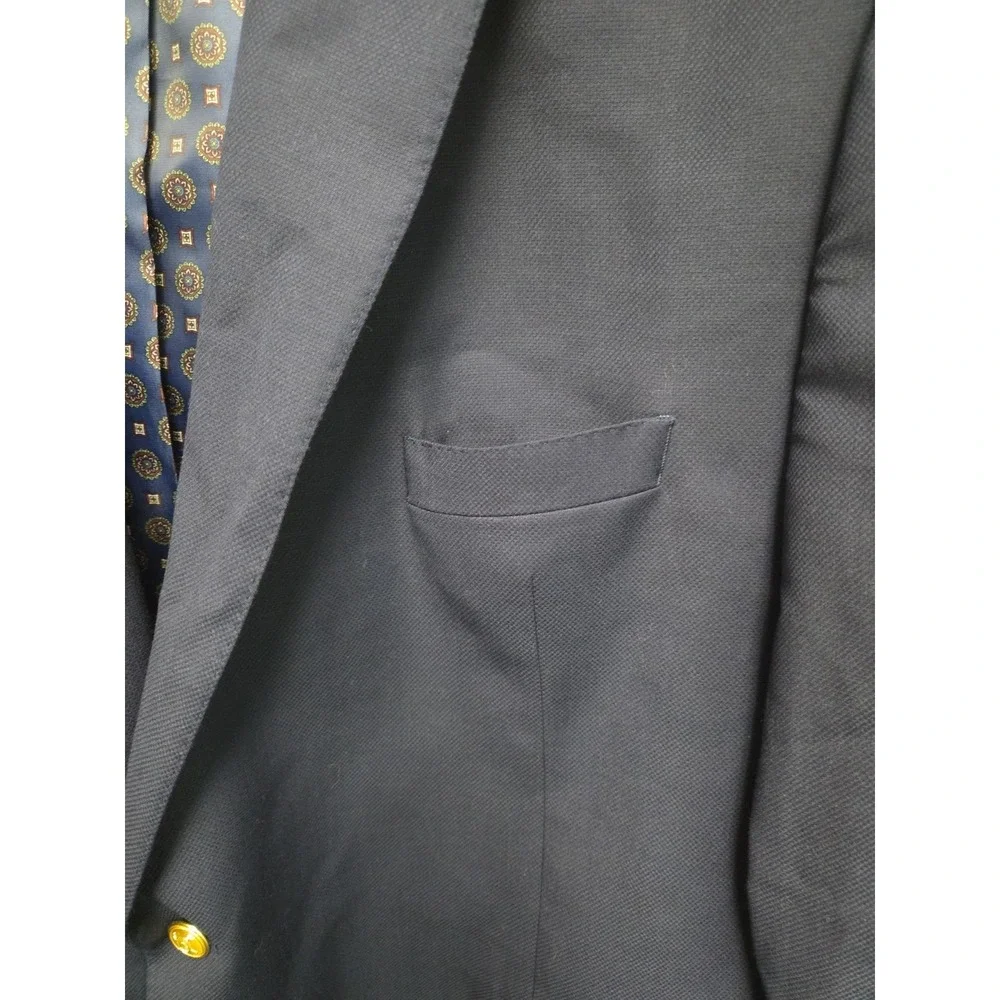 RALPH Ralph Lauren Blazer Men's 50R Navy Blue Gold Crest Buttons Sport Coat